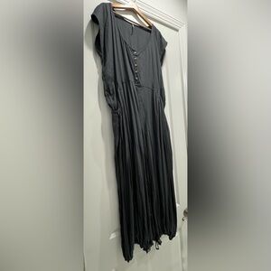 Free People Cap Sleeve Romper Black Size L